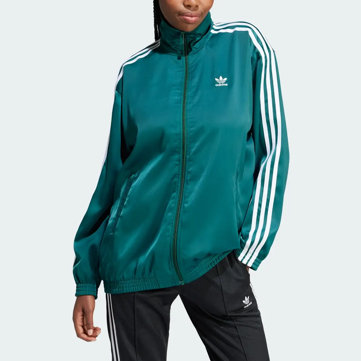 Adidas Loose Satin Track Top. 1