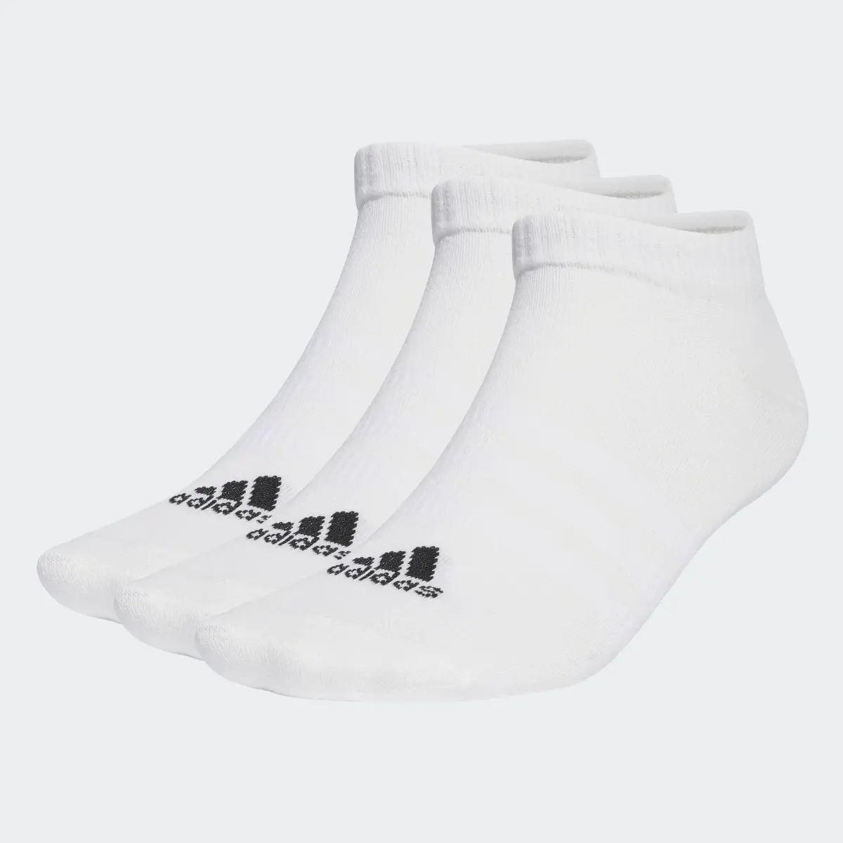 Adidas Thin and Light Sportswear Low-Cut Socks 3 Pairs. 2