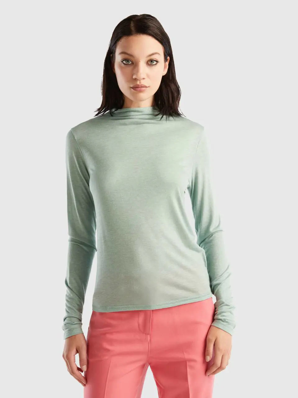 Benetton t-shirt in wool and viscose blend. 1