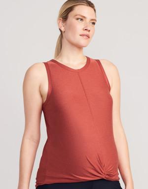 Old Navy Maternity Sleeveless Cloud 94 Soft Twist-Front Top pink