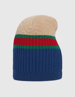 Children's rib wool hat