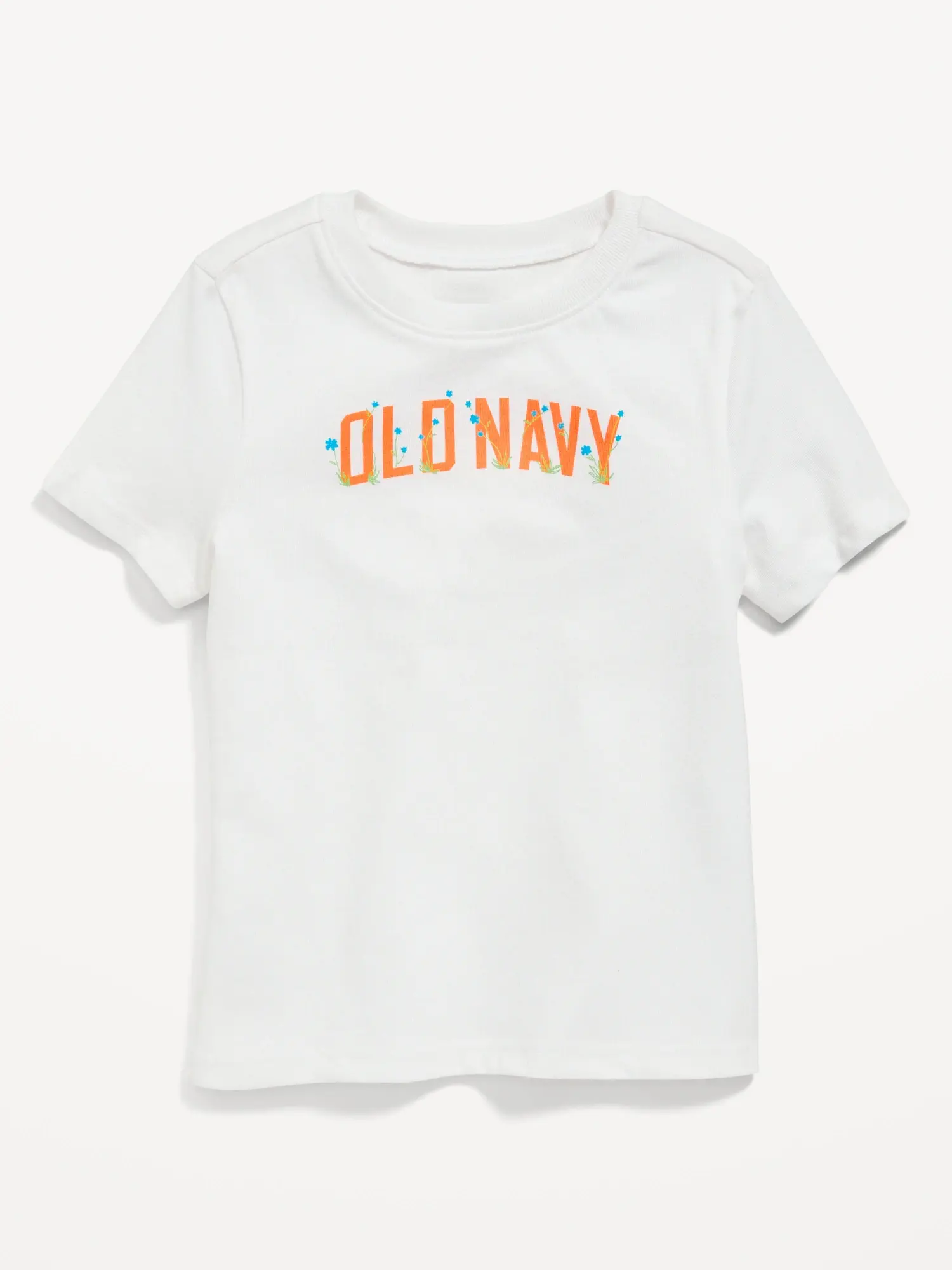 Old Navy Unisex Logo-Graphic T-Shirt for Toddler white. 1