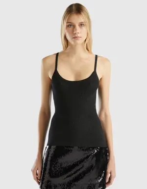 stretch tank top with lurex