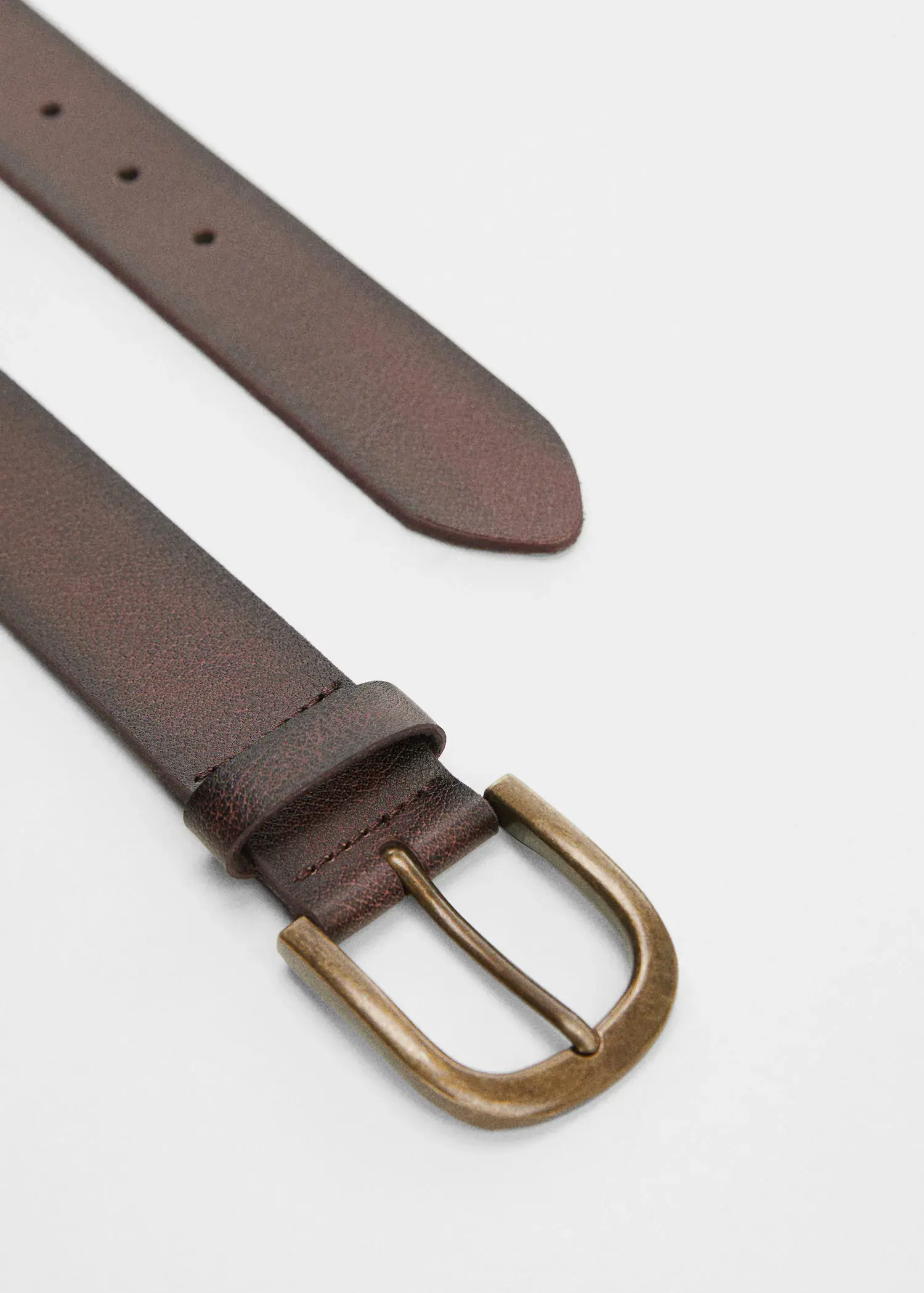 Mango Pebbled leather belt. 3