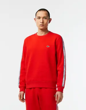 Lacoste Sweatshirt Jogger classic fit às riscas com logótipo para homem