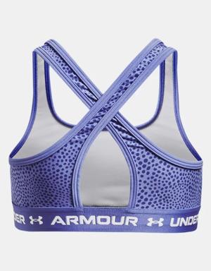 Girls' UA Crossback Printed Sports Bra