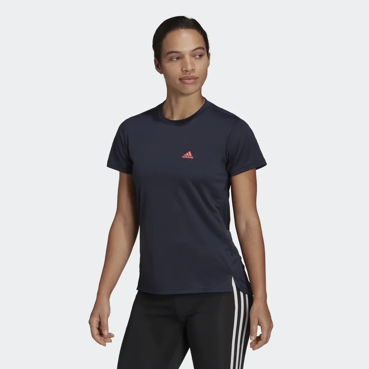 Adidas AEROREADY Designed 2 Move 3-Stripes Sport Tişört. 2