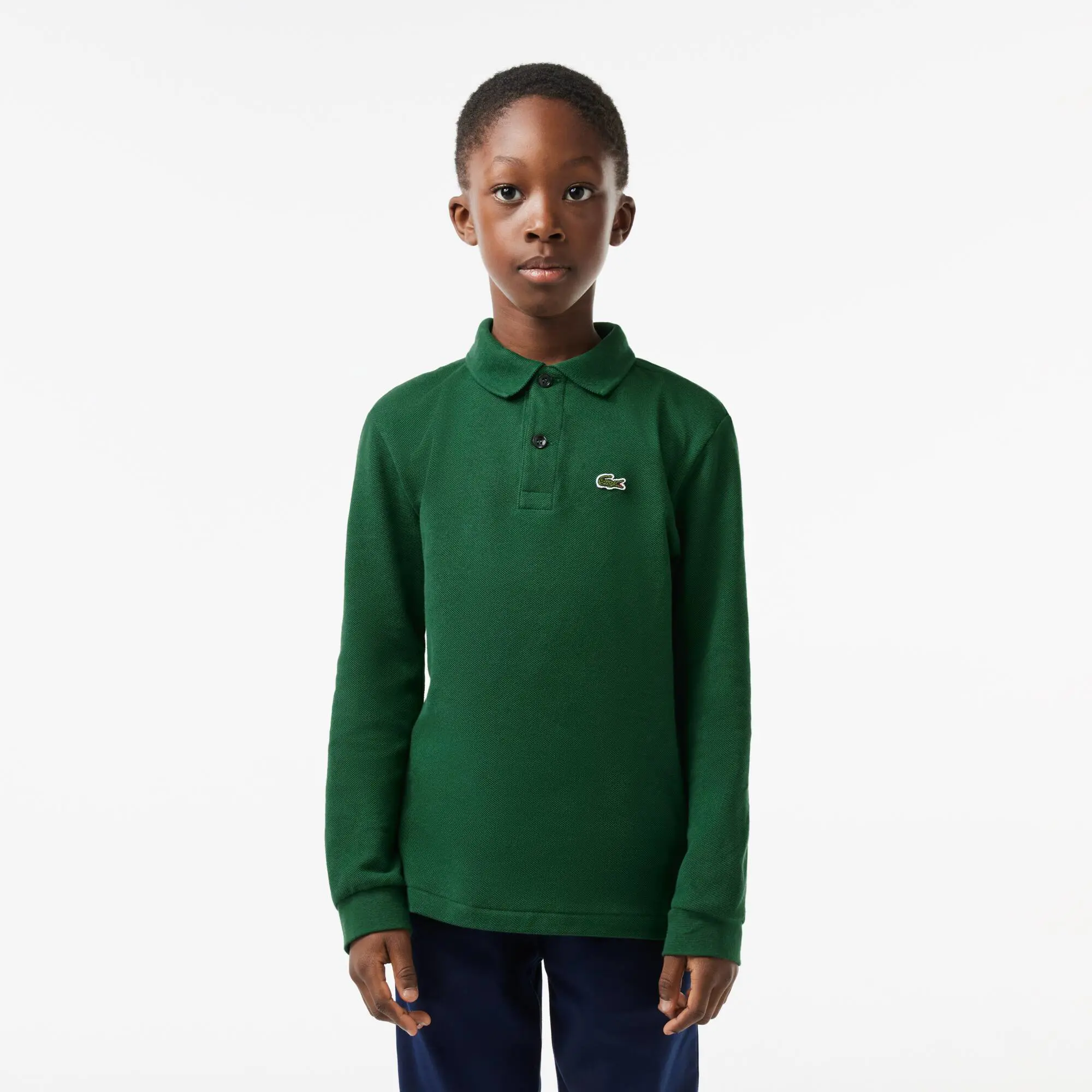 Lacoste Polo de manga comprida Menino Lacoste em petit piqué unicolor. 1