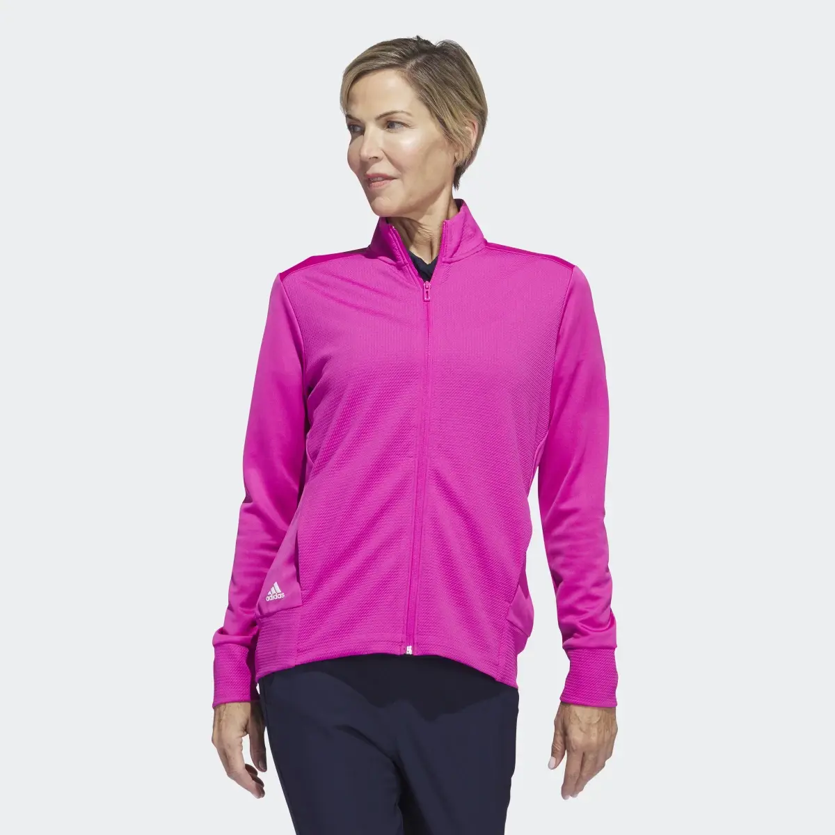 Adidas Textured Full-Zip Golf Jacket. 2