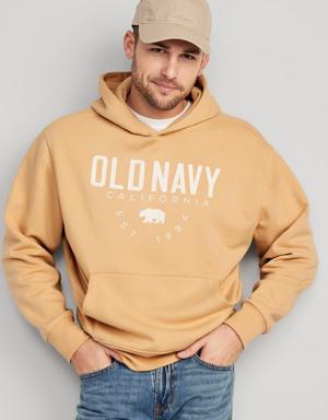 Logo-Graphic Pullover Hoodie for Men yellow