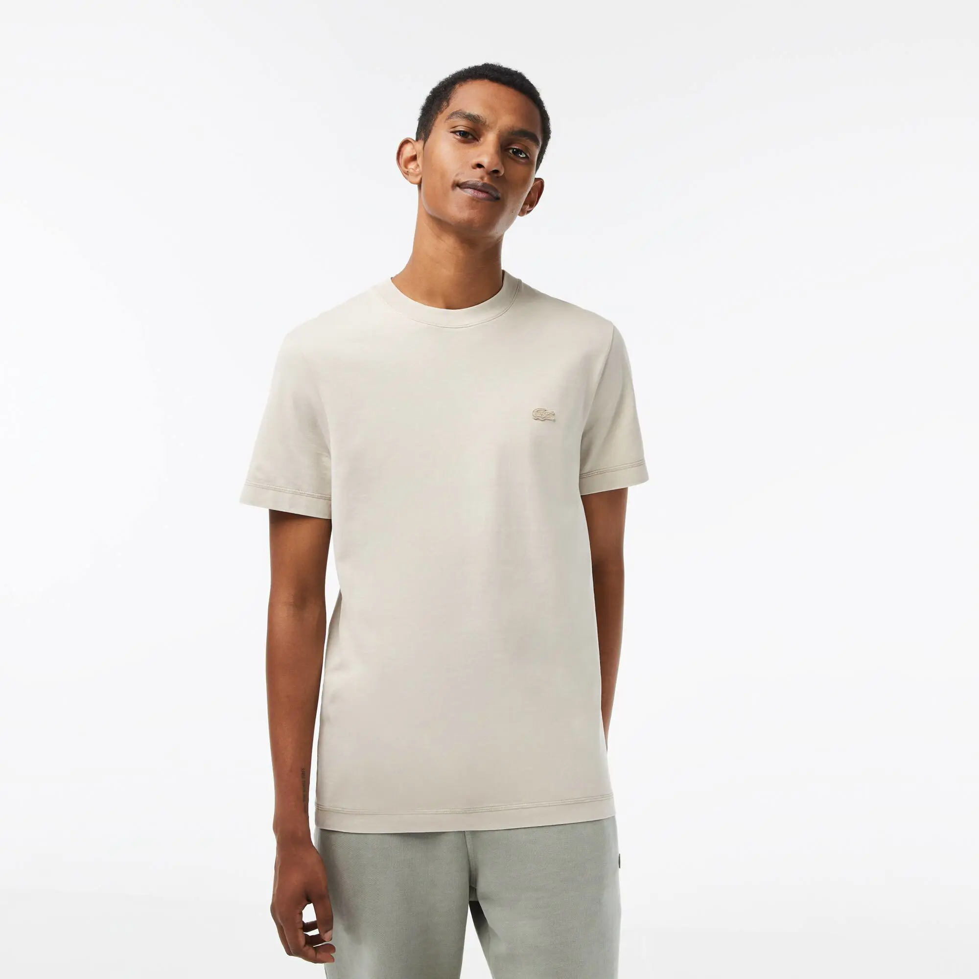 Lacoste T-shirt de algodão orgânico lisa Lacoste para homem. 1