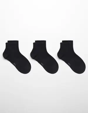 3-pack of ribbed cotton socks