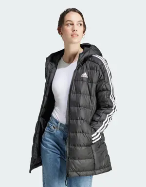 Adidas Parka à capuche légère duvet Essentials 3 bandes. 2 Adidas Parka à capuche légère duvet Essentials 3 bandes. 2