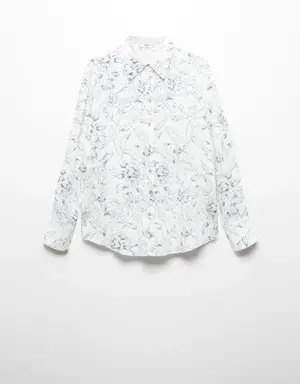 Buttoned printed shirt