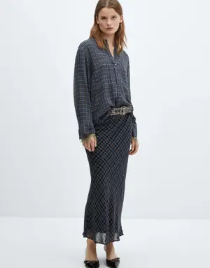 Oversize check shirt