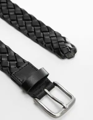 Mango Braided leather belt