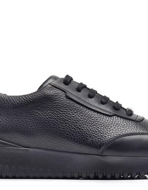 Siyah Bağcıklı Sneaker Erkek Ayakkabı -12416-