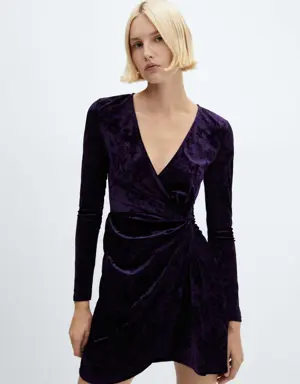 Velvet crossed dress