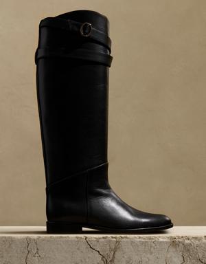 Cheval Leather Riding Boot black