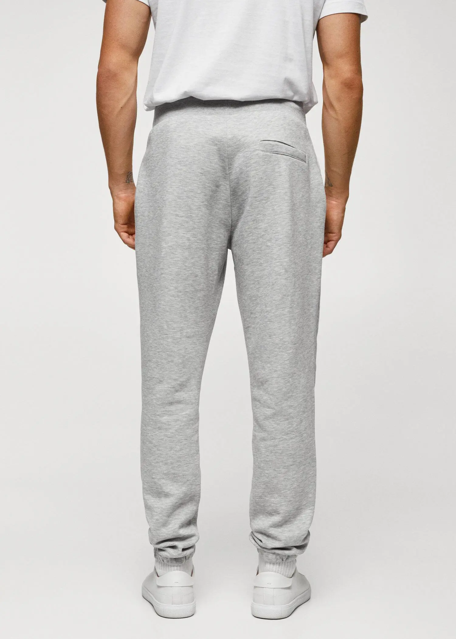 Mango Cotton jogger-style trousers. 3