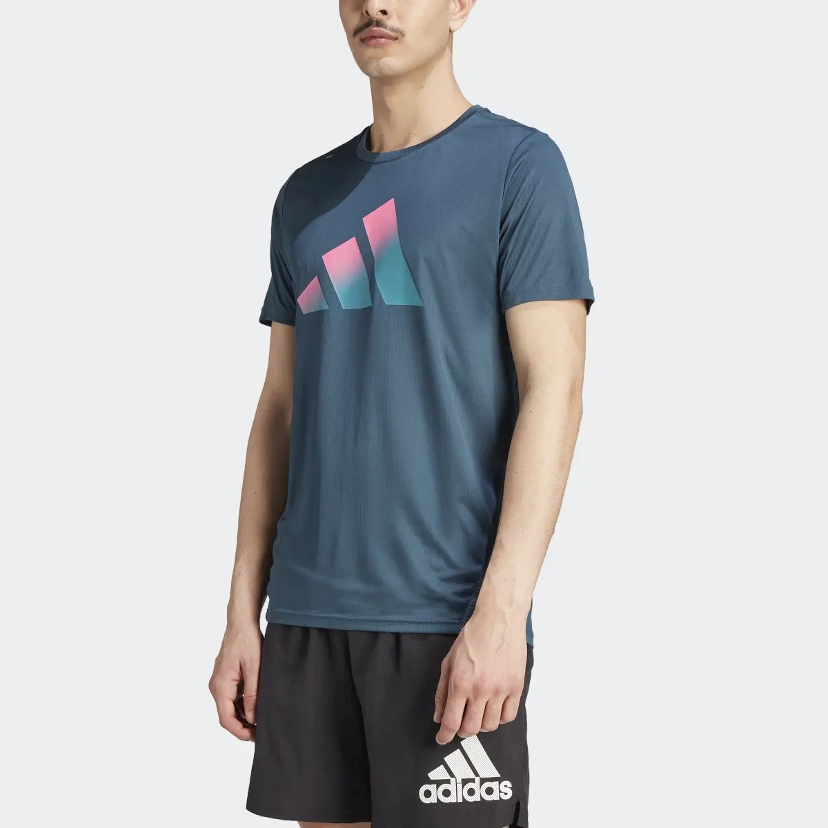 Adidas Run Icons 3 Bar Logo Tee. 1