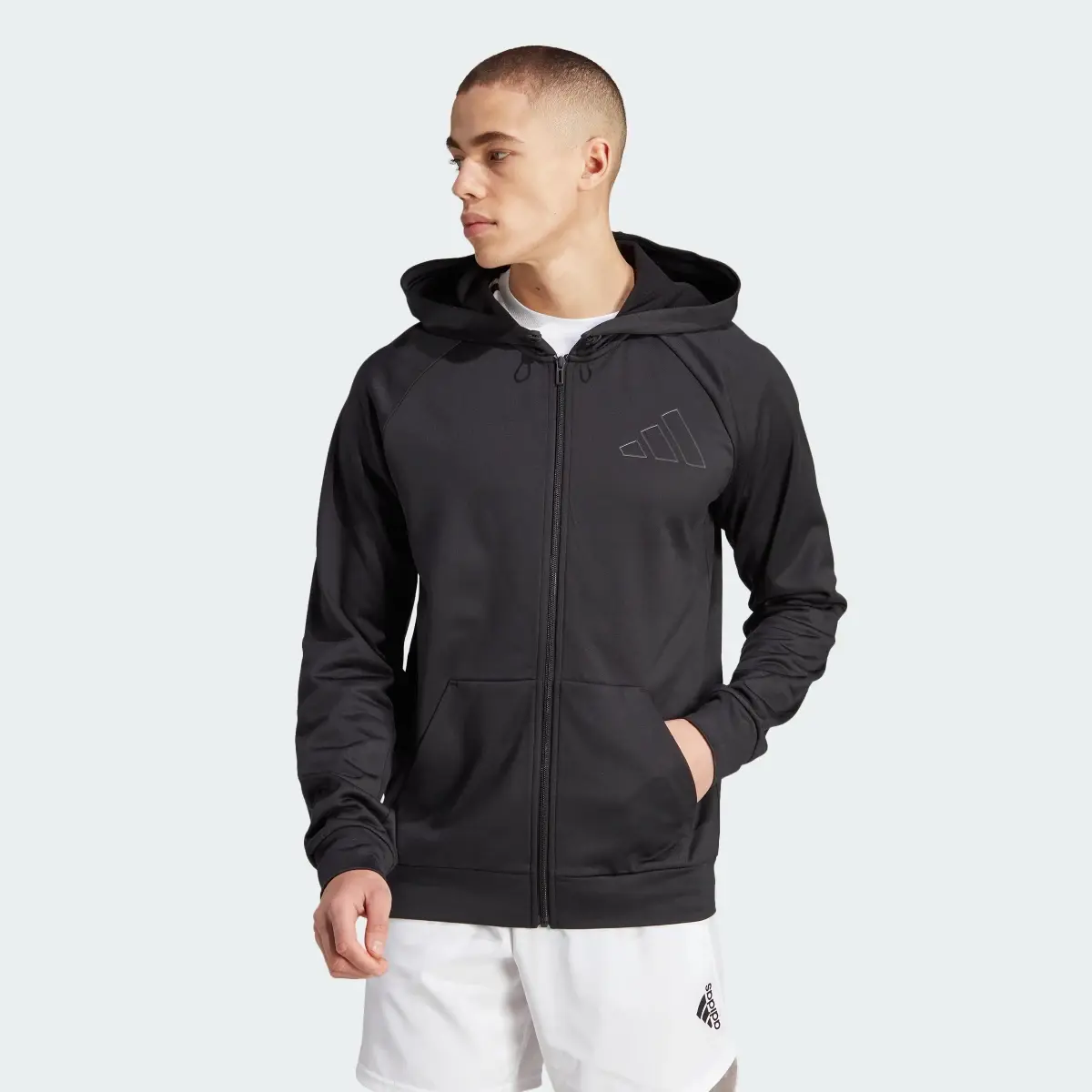 Adidas Game and Go Small Logo Training Full-Zip Hoodie. 2