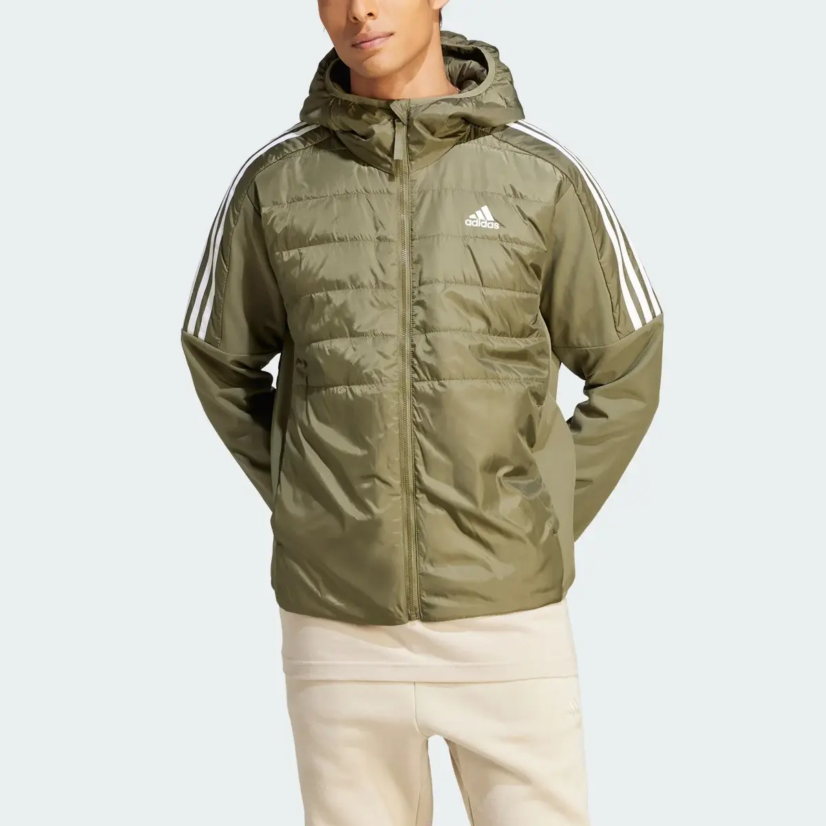 Adidas Essentials Insulated Hooded Hybrid Jacket. 1