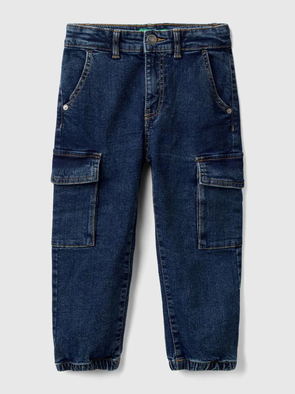 Benetton "eco-recycle" denim cargo jeans. 1