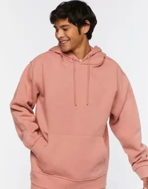 Forever 21 Fleece Drop Sleeve Hoodie Mauve