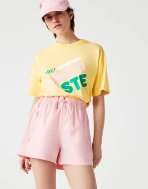 Women's Short Flecked Loose Fit Organic Cotton T-Shirt