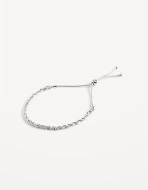 Silver-Toned Adjustable Bracelet for Women silver