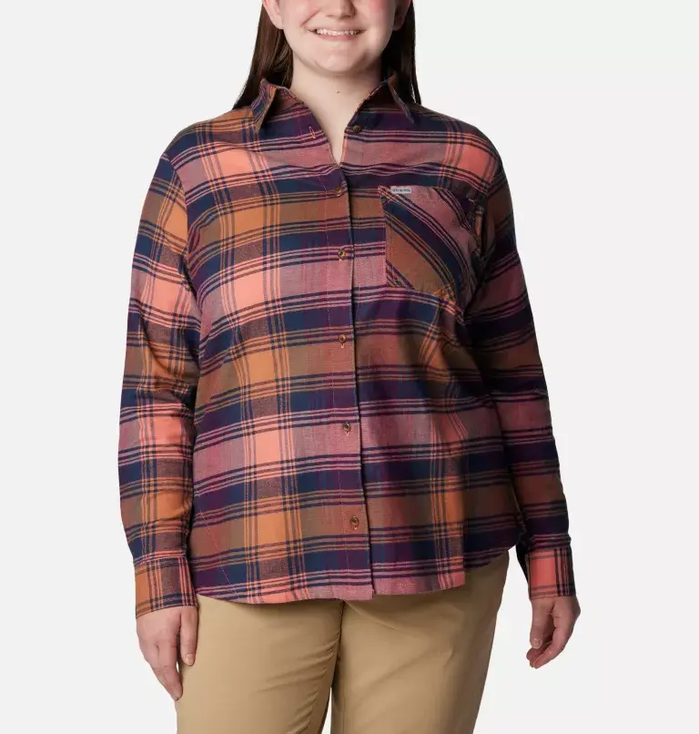 Columbia Women's Calico Basin™ Flannel Long Sleeve Shirt - Plus Size. 1