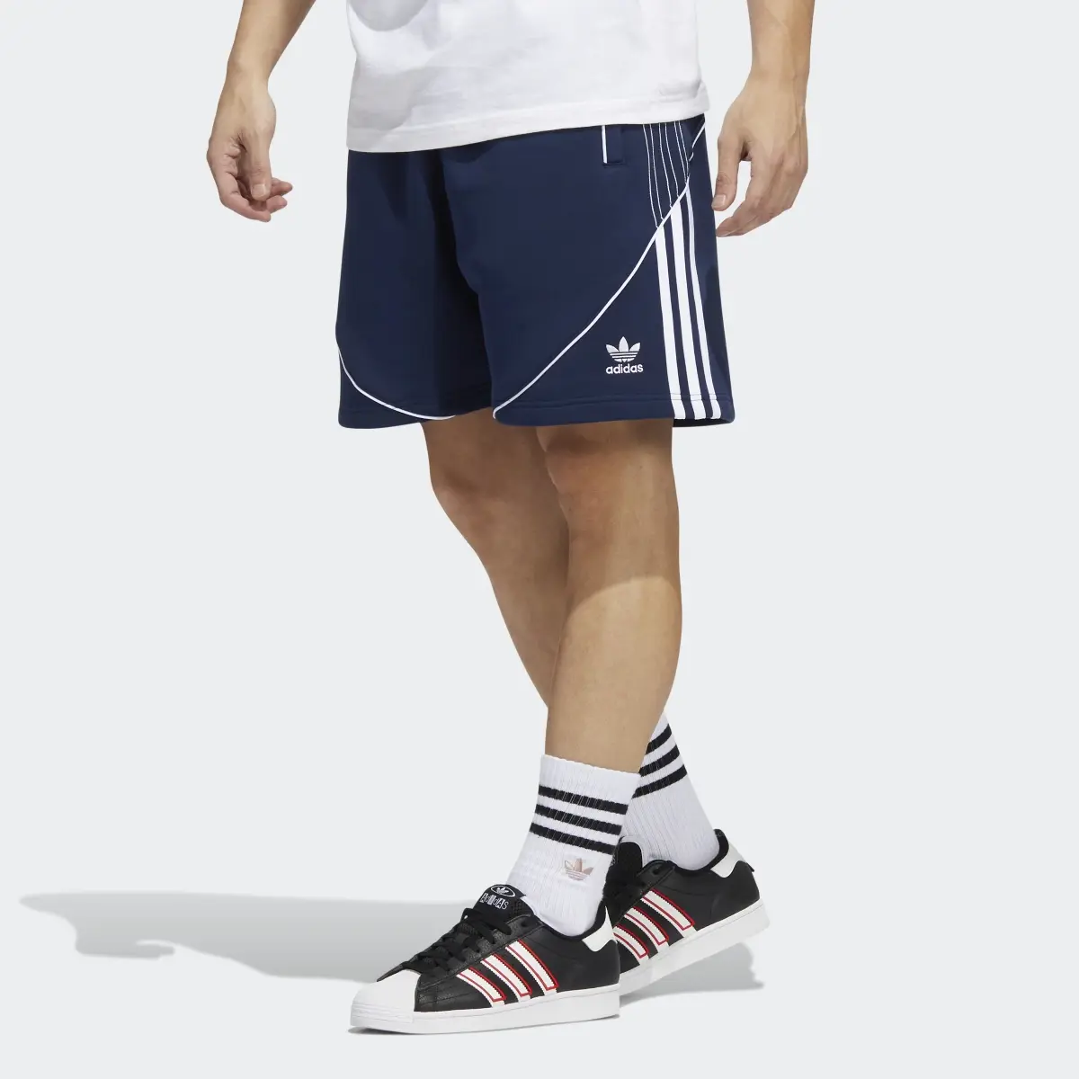 Adidas SST Fleece Shorts. 1