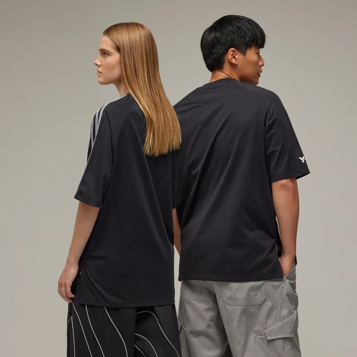 Adidas T-shirt manches courtes molleton 3 bandes Y-3. 3