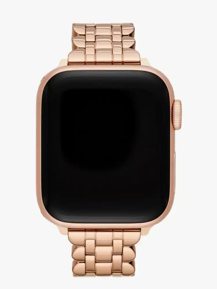 Kate Spade Rose Gold-tone Scallop Link Stainless Steel Bracelet 42/44/45mm Band For Apple Watch®. 1