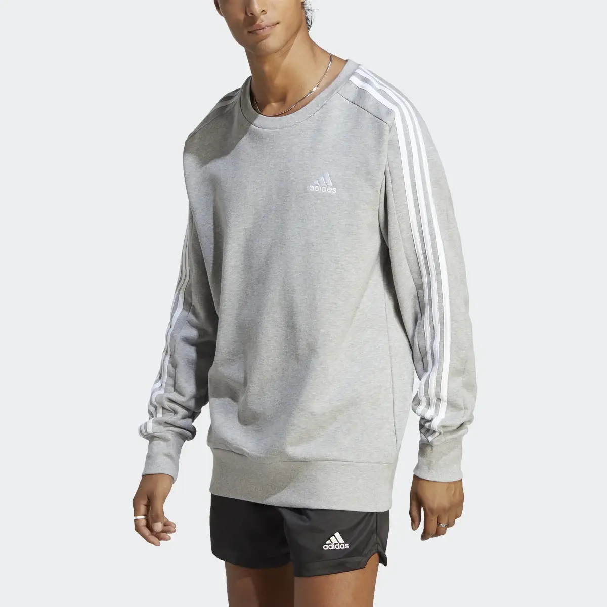 Adidas Sweatshirt em Moletão 3-Stripes Essentials. 1