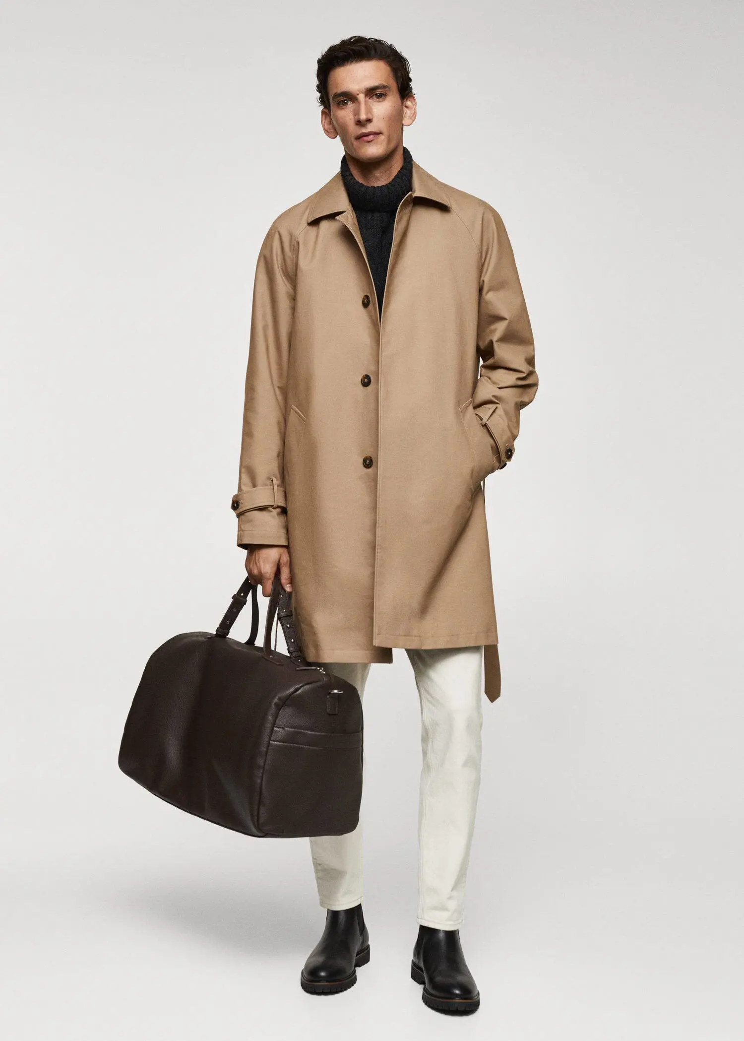 Mango Water-repellent quilted trench coat. 2
