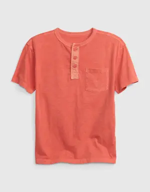 Gap Kids Pocket Henley T-Shirt orange