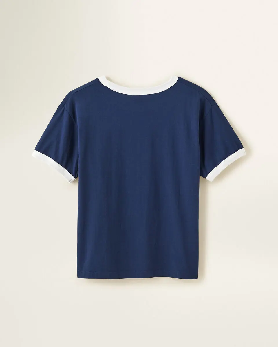 Roots Womens Relaxed Cooper Ringer T-Shirt. 2