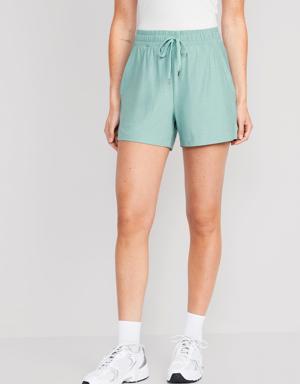 Old Navy High-Waisted Cloud 94 Soft Sweat Shorts for Women -- 4-inch inseam blue