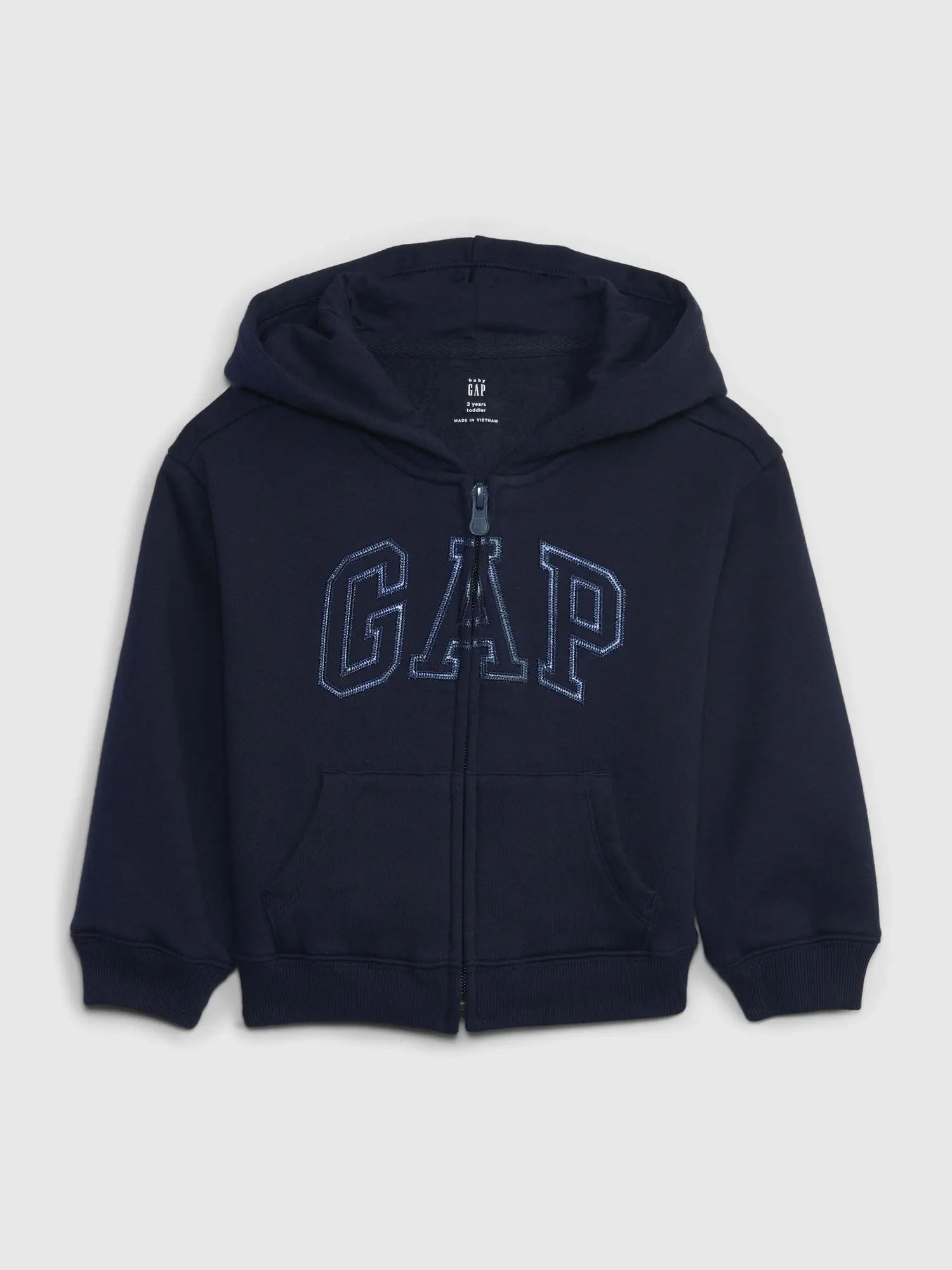 Gap Toddler Metallic Gap Logo Hoodie blue. 1