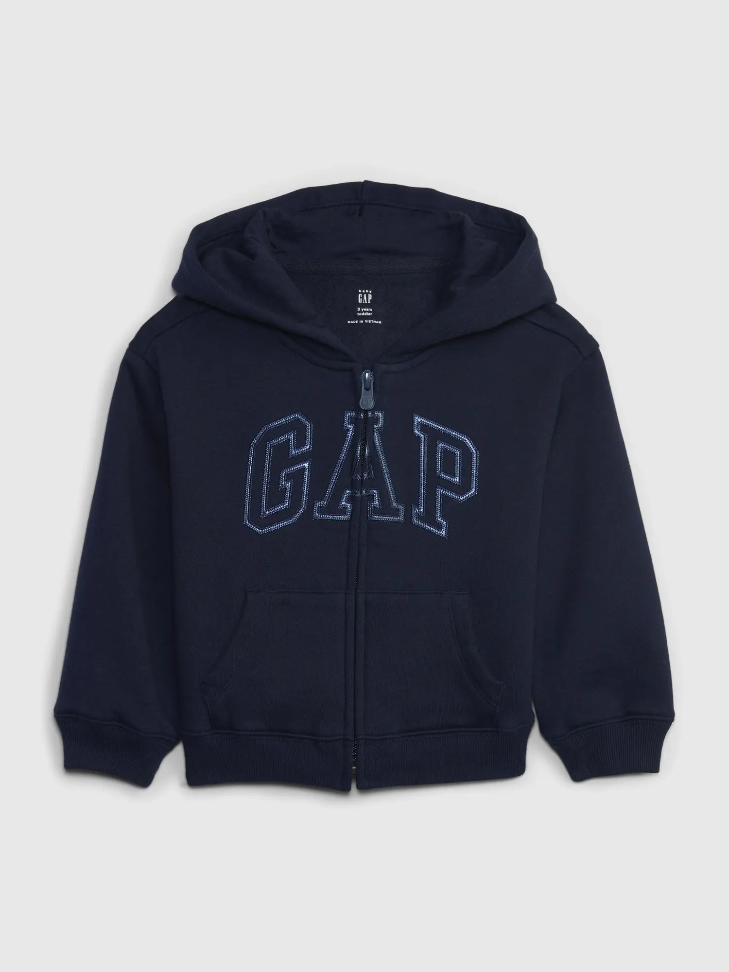 Gap Toddler Vintage Soft Metallic Gap Logo Hoodie blue. 1