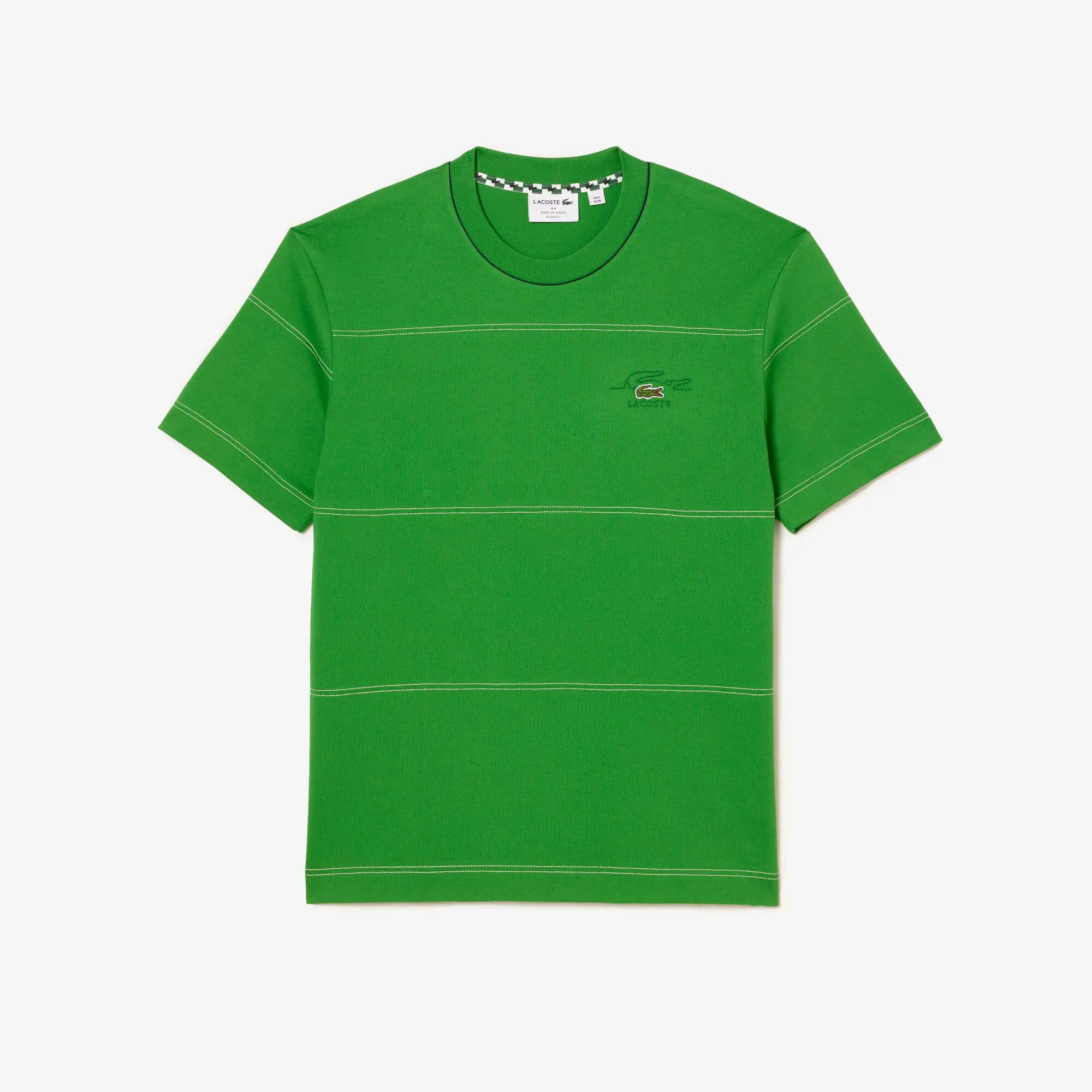 Lacoste Men’s Lacoste Organic Cotton Jersey Stripe T-shirt. 2