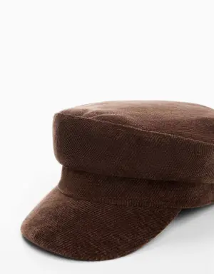 Corduroy baker cap