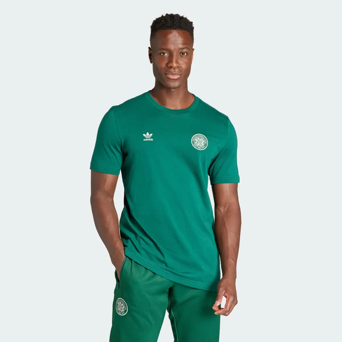 Adidas Celtic FC Essentials Trefoil T-Shirt. 2