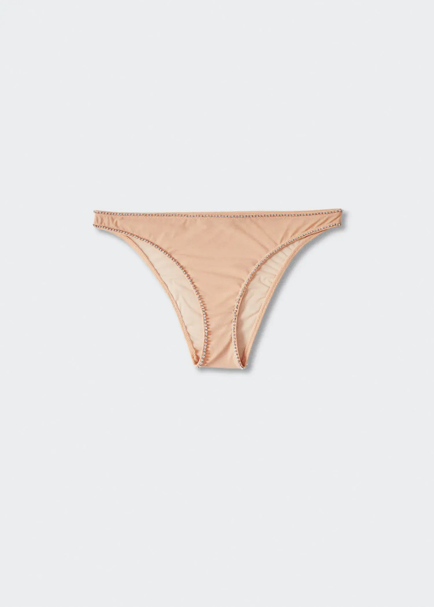 Mango Shiny panties. a close up of a bikini bottom on a white background 