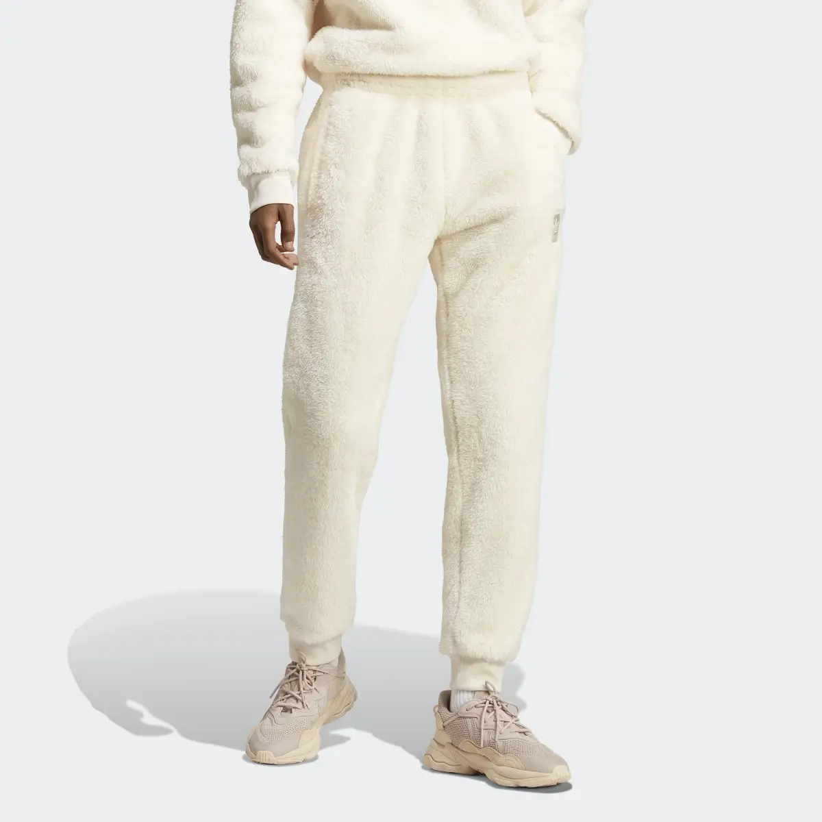 Adidas Essentials+ Fluffy Fleece Sweat Pants. 1