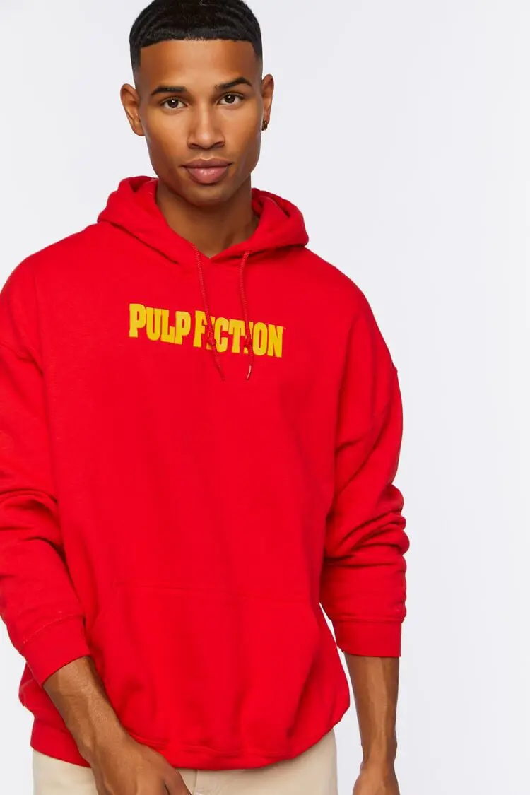 Forever 21 Forever 21 Pulp Fiction Graphic Hoodie Red/Multi. 1