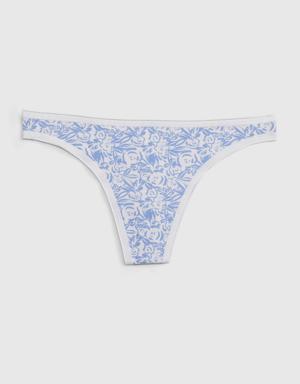 Stretch Cotton Thong blue