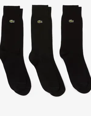 Unisex 3-Pack High-Cut Cotton Piqué Socks